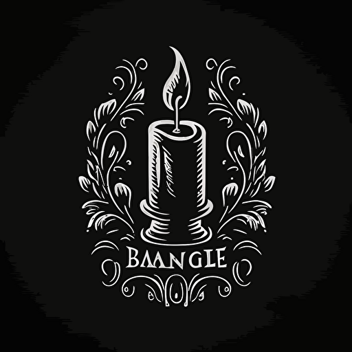 candle logo simple monocolor vector hq