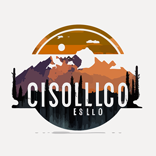 colorado skyline logo, simple, vector