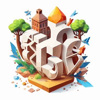 vector for cross-firld children education, white background, 4th dimension, ultra detailed, unreal engine, fantasy