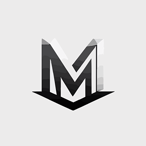 logo ,M,deformation,deformation, vector ,simple ,flat ,low detail, smooth ,plain ,minimal ,straight design,white background,Kasiwa sato style