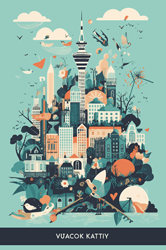 auckland new zealand city vector