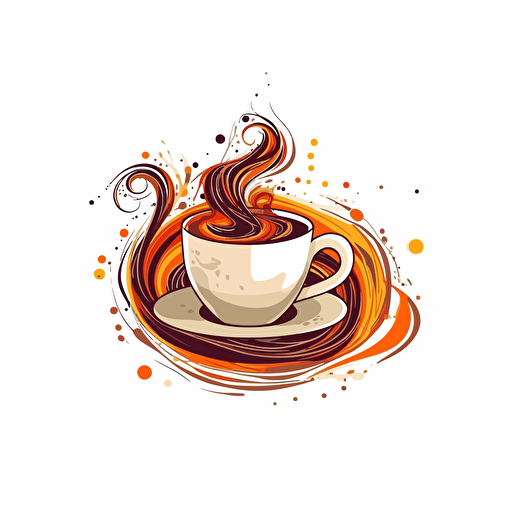 cup of coffee vector art with white background