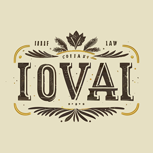 flat vector Iowa wordmark of the word “Iowa”. Should be elegant, preppy, classy, traditional, old school, rich, timeless