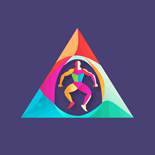 A fitness logo 3/4 View, vector illustration, In the style of michael craig-martin, logo