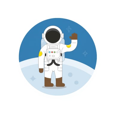 an astronaut on a space 