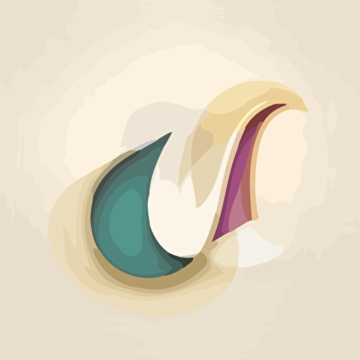 a stylish modern and minimalistic logo of two letters combined. vectorized and soft colors. detailed.