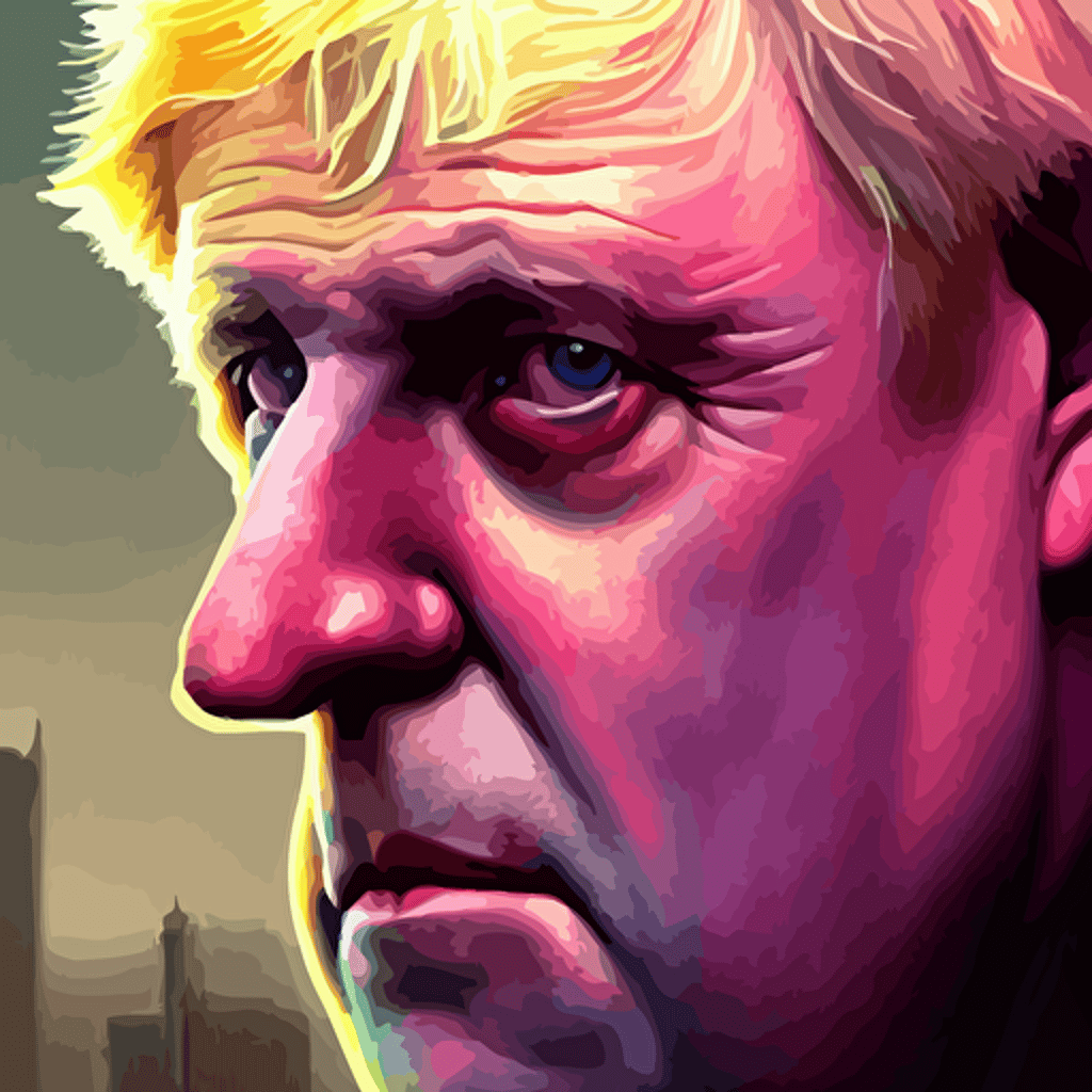 beautiful closeup portrait 3d render boris johnson grim reaper face portrait atmospheric lighting painted intricate volumetric lighting beautiful rich deep colors masterpiece sharp focus ultra detailed style dan mumford marc simonetti crowded futuristic cyberpunk city background astrophotography