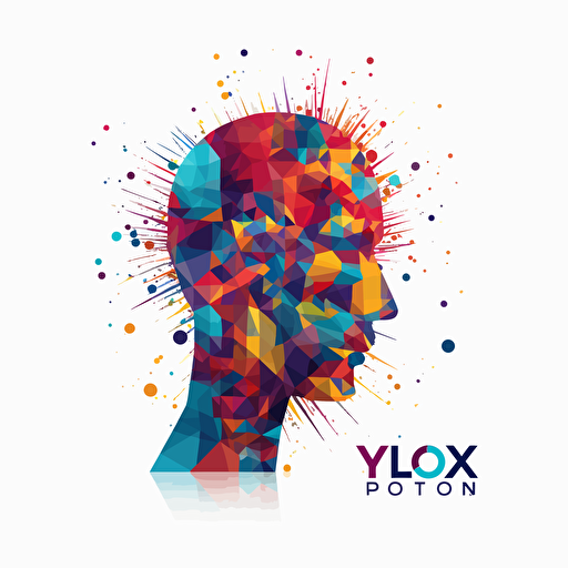 popart logo for AI powered tech and web and video production company "Yukon Pixel" in ai style, abstract vector style on a white background