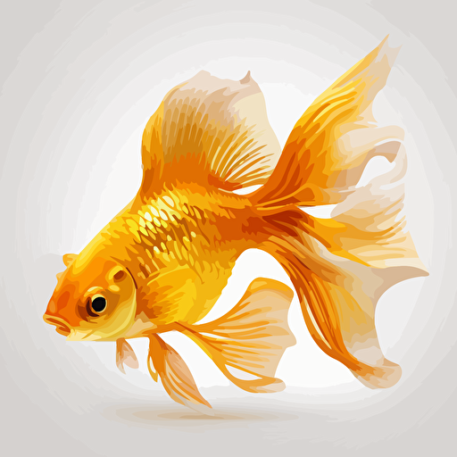 vector image gold fish