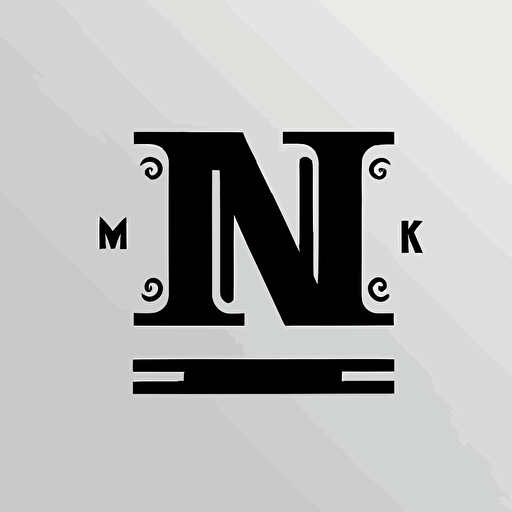 iconic logo, initials "I R M", minimalist, black vector on white background