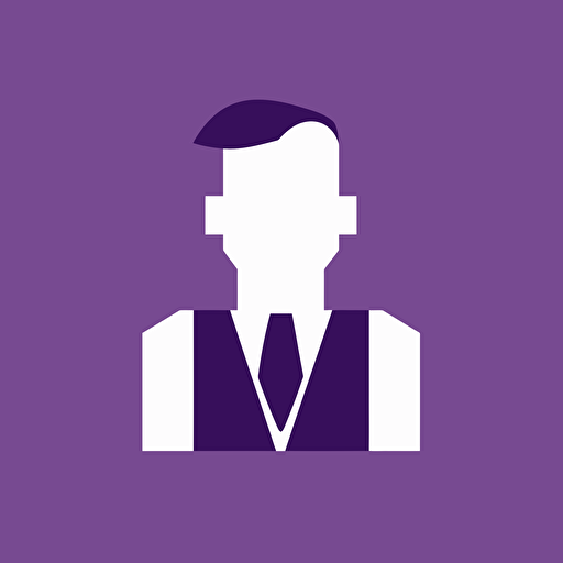 A flat vector logo for a school job board use purple colours, minimal, by Paul Rand