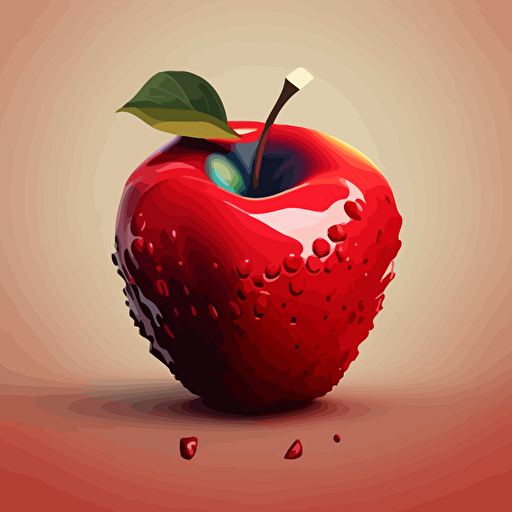 an apple image, vector, icone style