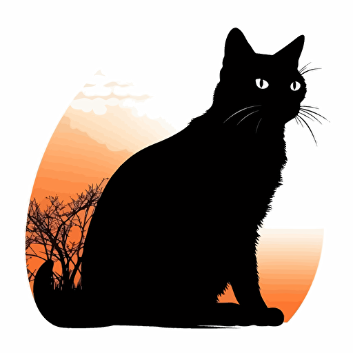 cat silhouette vector