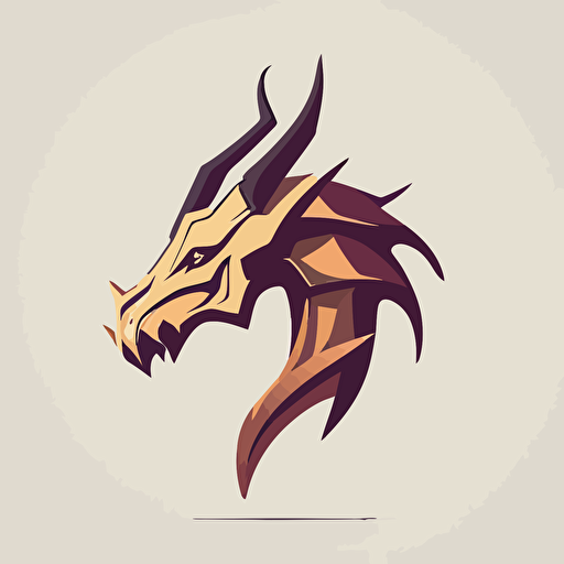 flat vector logo of an X hybrid dragon head, simple minimal