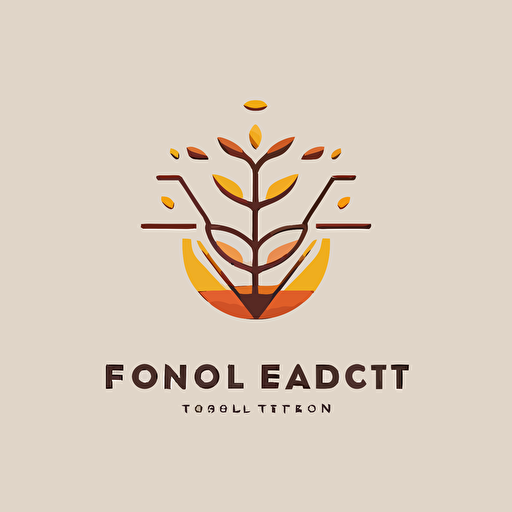 clean, minimalist, vector logo for food technology business focused on community building