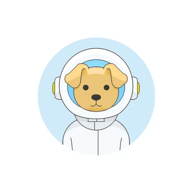 a dog astronaut