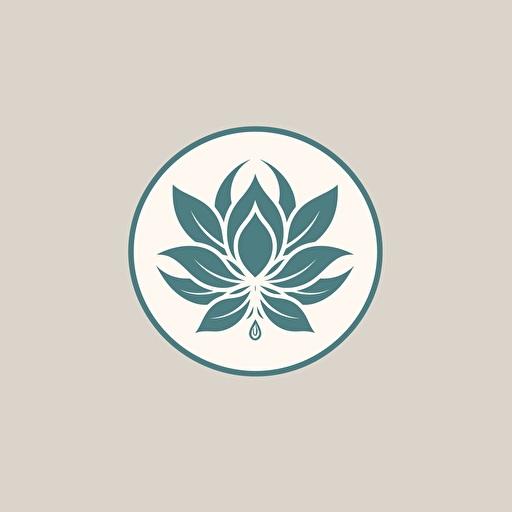 lily flower, inside a circle surrounded by knot plain logo style, vector, single color