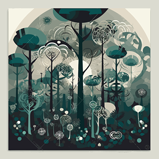 abstract forest, vector
