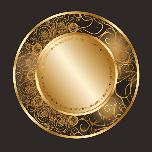 logo, classy gold circle, vector, transparent background