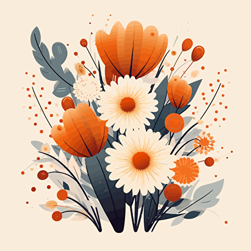 retro summer vibes vector design with flowers, simple