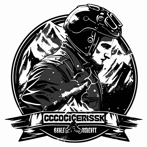 grossglockner logo, vector, black and white, motorcycle