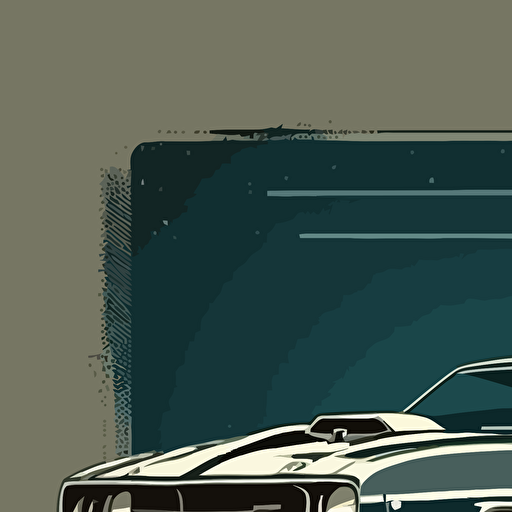 muscle car simple vector