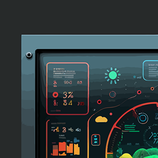 vector illustration of an IoT dashboard
