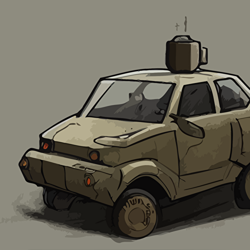 2d concept art small vehicle dawid michalczyk