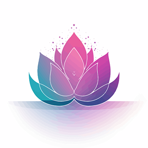 lotus flower ,meditation, ZEN BUDDHISM, geometric, vector, flat design, minimalism. rgb, gradient