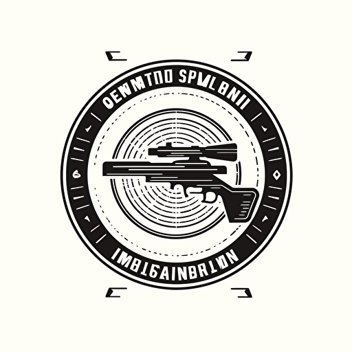 emblem logo for precision shooting, colt 45, simple vector