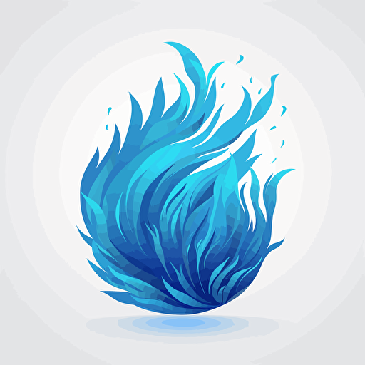blue flames illustration, 2d, svg, vector