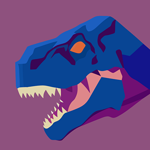 Tiled t-rex head, flat, vector, no background