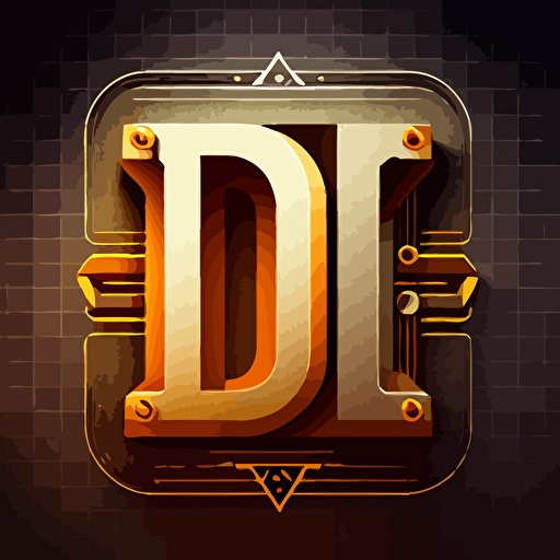 vector with the letters "D N J"