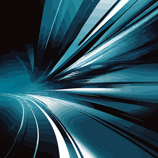 at the speed of digital light, vector art, Prussian blue shades