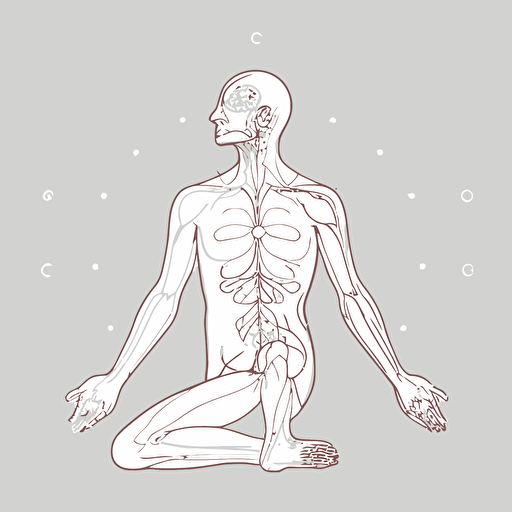 tadasana virabadrasana truth conciousness bliss sat chit ananda line drawing vector illustration exquisite esoteric vision chakra nadi subtle anatomy kundalini teacher yoga