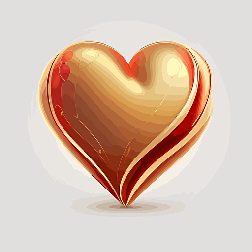A heart on a white background, stylized, vector style
