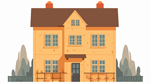 vector flat simple cartoon house on white background