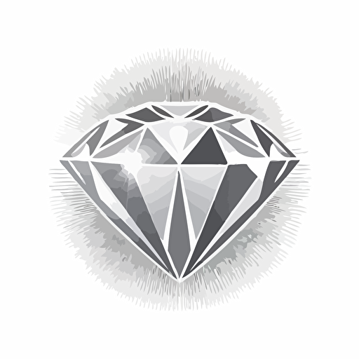 negative space, simple vector logo of a brilliant cut diamond, no shading, no gradients, white background, no text