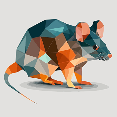 3 colour mouse vector flat