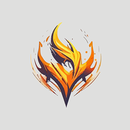 logo, basic form of wildfire, simple clean design, very basic shape, , vector, called gymfire , gymshark style