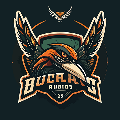 logo design for a pro sports team buzzards vector 2d