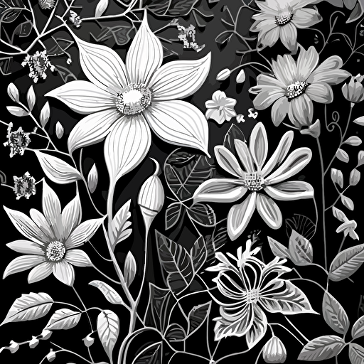 smal flower background illustration vector one color