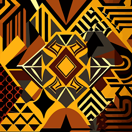a vector art modular african shape pattern v5