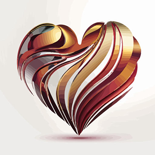 A heart on a white background, stylized, vector style
