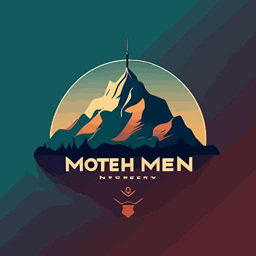 logo for nothern peak media. Vector minimal color