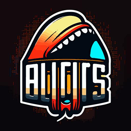 a mascot logo of lips of the NFL, simple, vector