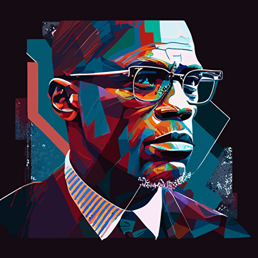 Malcolm X vector art