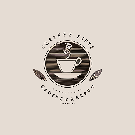 a logo for a coffee shop, minimalist, vector,2d,flat