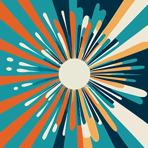 flat geometric vector, ocean, simple minimal, radial repeating, abstract, minimalistic, by Ivan Chermayeff