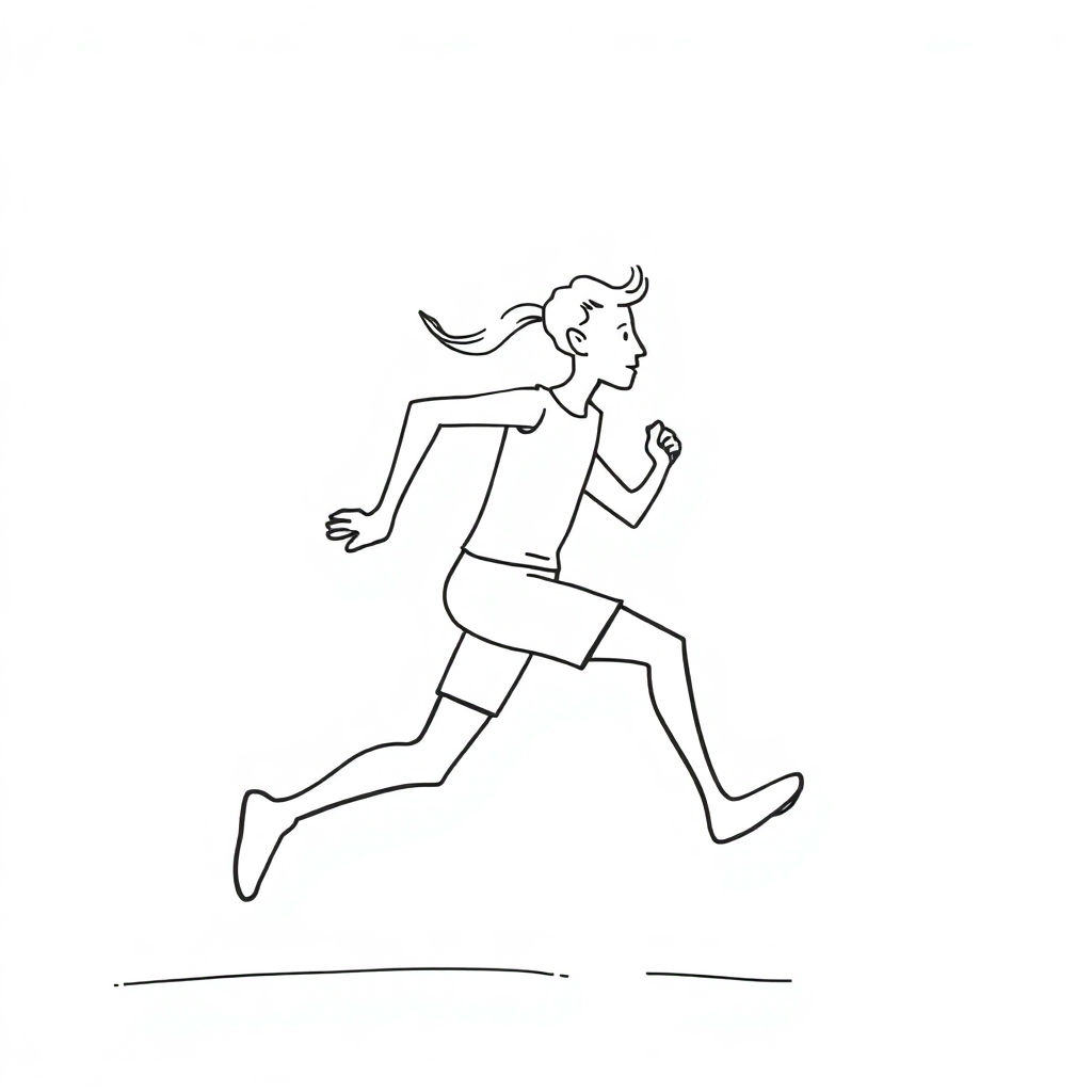 a runner running over an 